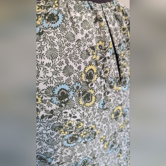 Mi Ami Womens Maxi Dress Plus Size XL Halter Neckline Floral Turquoise Yellow - Picture 4 of 8